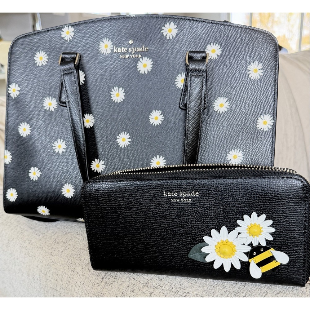 kate spade Black Daisy Satchel-HANDBAG ONLY!
